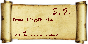 Doma Ifigénia névjegykártya